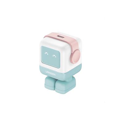Imagen de Cargador Mini GaNRobot 30W serie UNO | 1 USB-C de Carga Rápida | Tecnología GaN II | Multiprotocolo PD/QC/SCP/FCA | Carga Inteligente | Pantalla LED | Zapato Magnético Extraíble | Thermal Guard | Color Pink-Blue