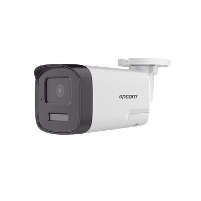 Imagen de [Audio Bidireccional + Dual Light + ColorVu] Bala TURBOHD 4K (8 Megapixel) / Lente 2.8 mm / 30 mts IR EXIR + 20 mts Luz Blanca / Micrófono y Bocina Integrado / Exterior IP67 / Metal / dWDR