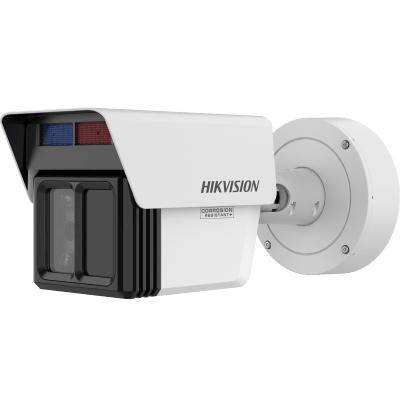 Imagen de [DeepinView X] Bala IP Triple Lente 4 MP + 2 MP +2 MP  / Lente Fijo 4 MM +12 MM + 25 MM / Analíticos de 120 Metros de Distancia con Protección Perimetral / 2 Micrófonos y 1 Bocina / IP67 / IK10 / DARKFIGHTER 2.0 / 120 Mts IR