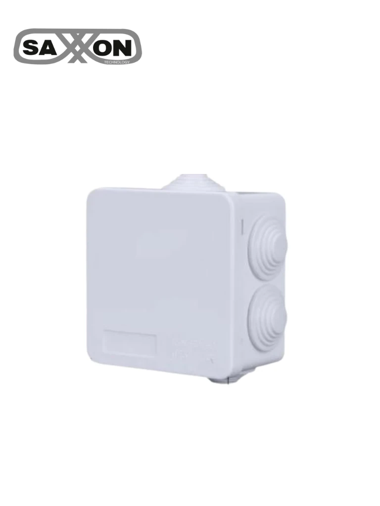 SAXXON PB085 - Caja de conexiones con 7 entradas / PVC libre de halógenos / Compatible con cámaras Bullet / Domo / Dimensiones 85 x 85 x 50 mm (Ancho x Alto x Fondo) / IP55