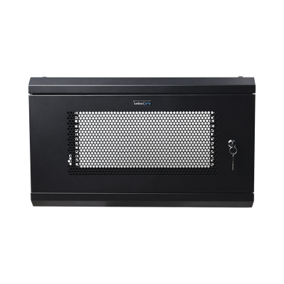 Imagen de Gabinete de Pared de 6U con Puerta Perforada, 455 mm de Profundidad Total, Rack de 19'', Acero Reforzado Color Negro