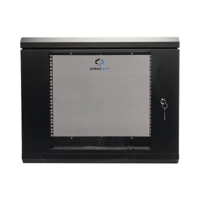 Imagen de Gabinete de Pared de 9U con Puerta de Cristal Templado, 455 mm de Profundidad, Rack de 19'', Acero Reforzado Color Negro.