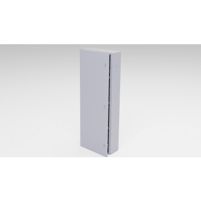 Imagen de Gabinete para instalación de 4 Baterías , Fabricado en Lámina Galvanizada, Accesorios para poste (No incluidos)