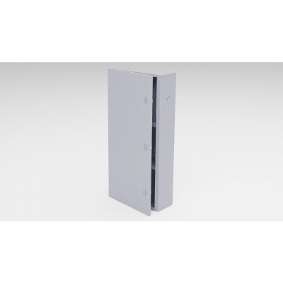 Imagen de Gabinete para instalación de 3 Baterías , Fabricado en Lámina Galvanizada, Accesorios para poste (No incluidos)