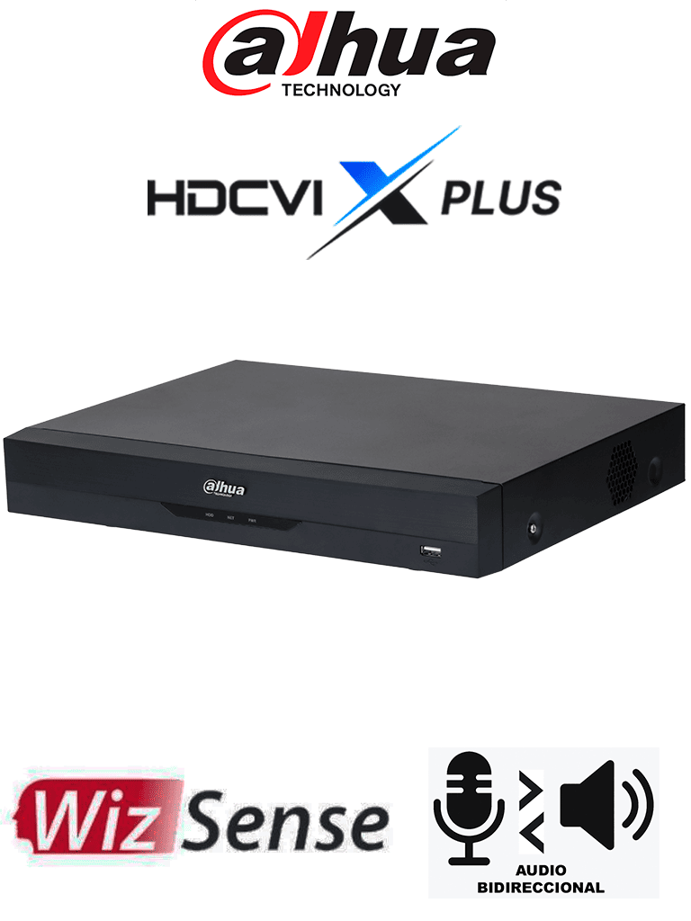 DAHUA DH-XVR5108HE-I3/T - DVR de 8 Canales 5MP Lite WizSense/ HDCVI X PLUS/ Audio Bidireccional en los 8 Canales/ H.265+/ 8 Canales +4 IP/ Hasta 12 Ch IP/ 1 Canal de Reconocimiento Facial/ SMD Plus/ Protección Perimetral/ Compatible con Dolink Care