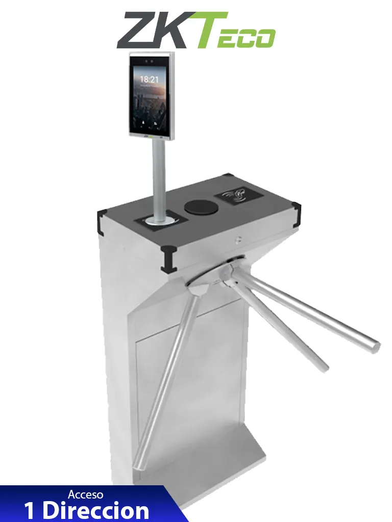 ZKTECO - Kit de torniquete TS1000D con control de acceso FaceDepot7BL