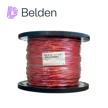 CABLE DE SEGURIDAD Y SONIDO BELDEN 5000UE 0021000 / INTERIOR / ROJO / 2 CONDUCTORES / 12 AWG / MULTIFILAR / FORRO PVC / CMR - CL3R - FPLR / NO BLINDADO / BOBINA / 1,000 PIES 305 METROS