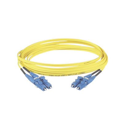 Imagen de Jumper de Fibra Optica Monomodo 9/125 OS2, LC-LC Duplex, LSZH, Color Amarillo, 3 Metros
