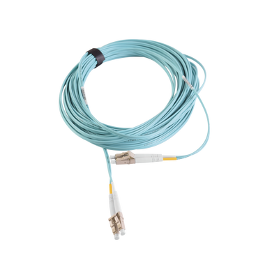Imagen de Jumper de Fibra Óptica Multimodo 50/125 XGLO OM3, LC-LC Duplex, OFNR, Color Aqua, 15 Metros