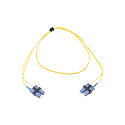 Imagen de Jumper de Fibra Óptica Monomodo (OS2), XGLO, SC/UPC-SC/UPC Duplex, OFNR, Color Amarillo, 1 Metro