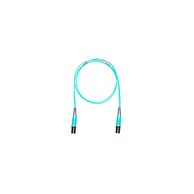 Imagen de Jumper de Fibra Optica Multimodo 50/125 OM4, LC-LC Duplex, OFNR (Riser), Color Aqua, 8 Metros