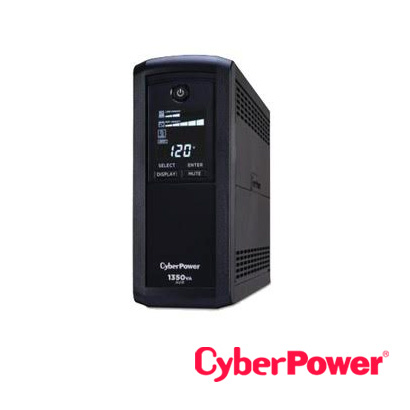 NO BREAK UPS TORRE CYBERPOWER CP1350AVRLCD 1350VA/815W / PANEL LCD / 5 CONTACTOS CON RESPALDO Y SUPRESIÓN DE PICOS / 5 CONTACTOS CON SUPRESIÓN DE PICOS.