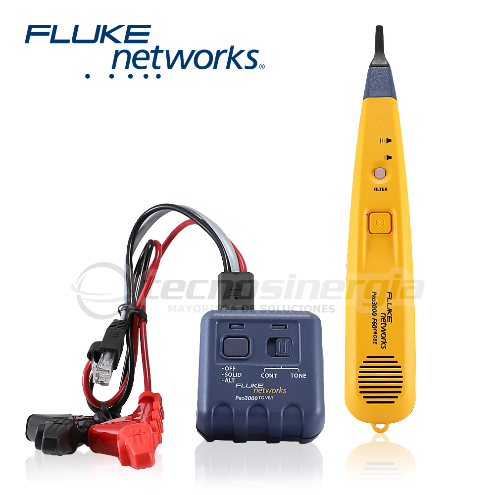 KIT GENERADOR Y DETECTOR DE TONOS FLUKE NETWORKS PRO3000F60-KIT CON FILTRADO DE SEÑALES A 60 HZ PARA RASTREAR REDES NO ACTIVAS