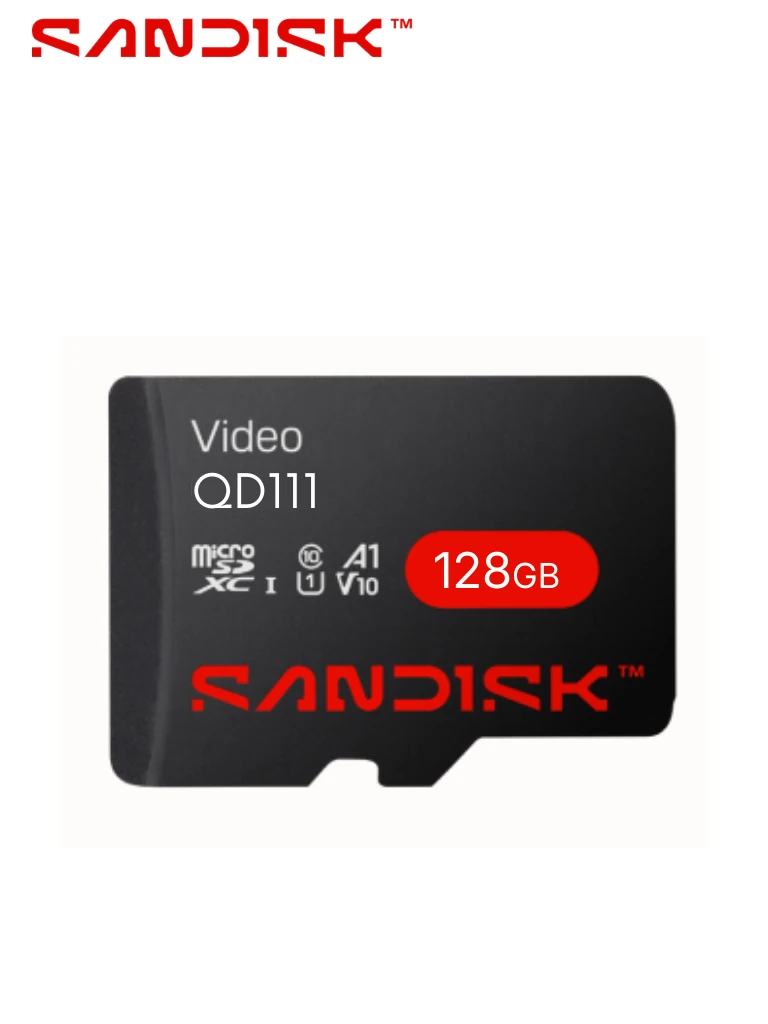 SANDISK - Memoria SC QD111 MICRO SDHC 128GB / Clase 10/ U1 Lectura 100 MB/S / ESC 20 MB/S / Especializada para Videovigilancia