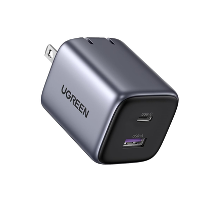 Cargador de 35W serie Nexode | 2 Puertos de Carga Rápida | USB-C  y USB-A | Tecnología GaN II | Power Delivery 3.0 | Quick Charge 4.0 | Chip Confiable y Carga Inteligente | Optimiza la Experiencia de Carga | Tecnología Thermal Guard.