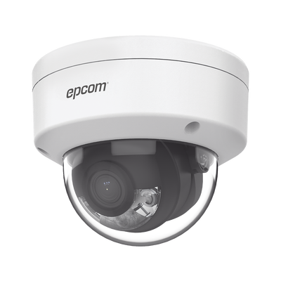 Domo IP 4 Megapixel / Lente 2.8 mm / ACUSENSE / ColorVu (30 mts Luz Blanca) / PoE / H.265+ / IP67 / IK08 / WDR 120 dB / Micro SD