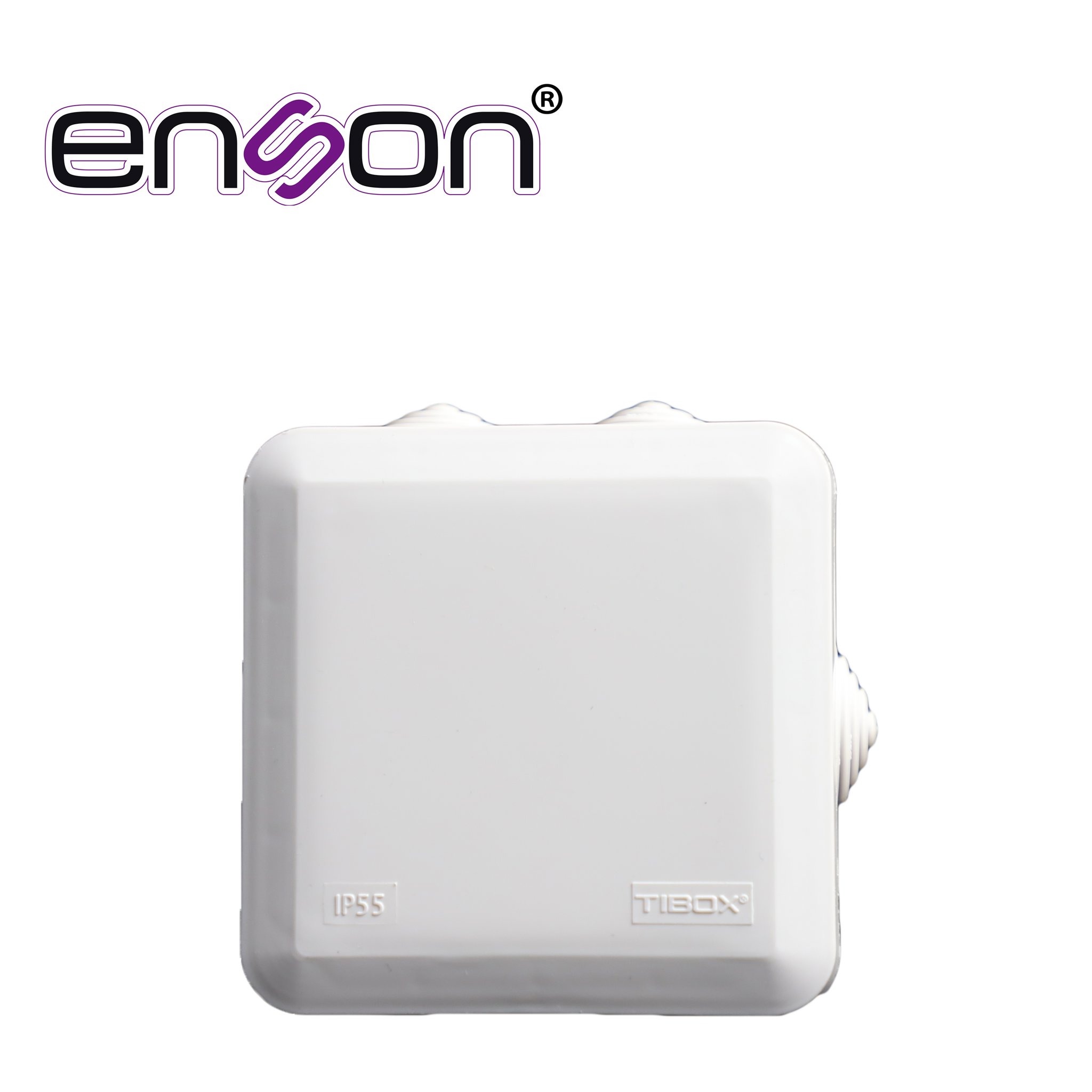 CAJA PLASTICA ENSON ENS-PCB0909 FABRICADA EN PLASTICO ABS GRIS / DIMENSIONES 89 × 89 × 50 MM / GRADO DE PROTECCION IP55 / TAPA A PRESION SIN TORNILLOS / DISEÑADA PARA CONEXIONES ELECTRICAS COMPACTAS / COMPATIBLE CON GLANDULA ENS-CG20