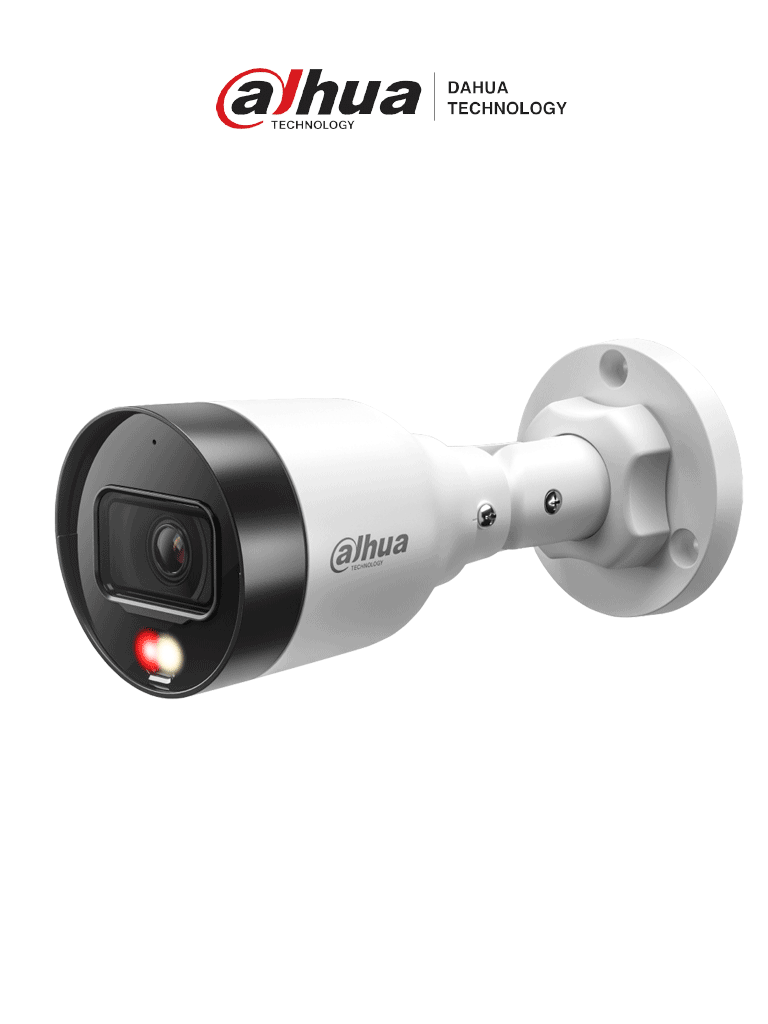 DAHUA DH-IPC-HFW1439S1-A-IL  -Cámara IP Bullet de 4 Megapíxeles/Iluminador Dual/ Lente de 2.8mm/ 94 Grados de Apertura/ Micrófono Integrado/ 30 Metros de Iluminación con Luz Visible/ H.265+/ WDR de 120 dB/ PoE
