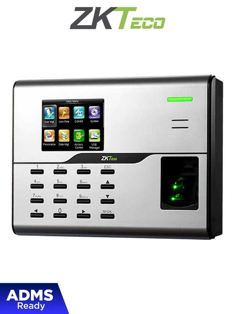 ZKTECO UA860ID - Control de Asistencia y Acceso Básico con Huella Digital BioID (3000), Tarjeta ID 125 kHz (3000), Registro de 50,000 Eventos, Conectividad TCP/IP y WiFi
