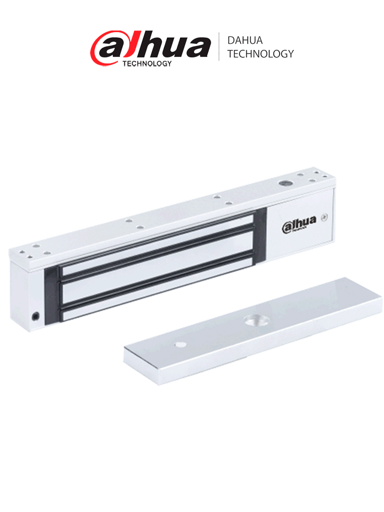 DAHUA ASF280A - Cerradura Magnética de 280 KG/ Voltaje Dual de 12 o 24 VDC/ Dispositivo de Protección Anti Corriente Inversa (MOV)/ Aluminio Alta Resistencia/ Admite Retroalimentación de Señal