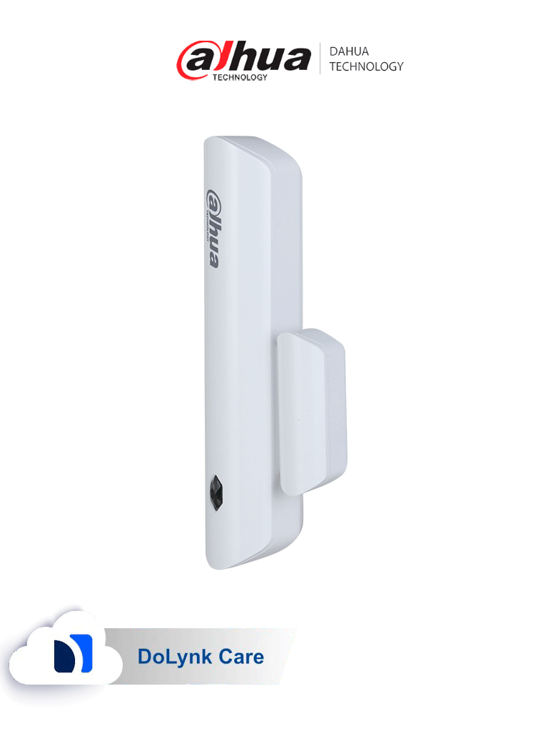 DAHUA DHI-ARD323-W2(S) - Contacto magnético inalámbrico para interior, Compacto, Entrada de contacto seco, LED indicador, Alarma de batería baja, App DMSS, Frecuencia 433 MHz, Tecnología: AirShield, Compatible con HUB 1.0 y HUB 2.0