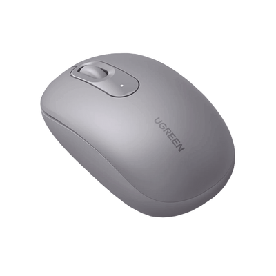 Imagen de Mouse Inalámbrico 2.4G 800/1200/1600/2400 DPI / Función de 3 botones / Alcance 10m / Silencioso / Ergonómico / Anti-caída y Anti-interferencias / Color Gris / Batería Alcalina AA (incluida).