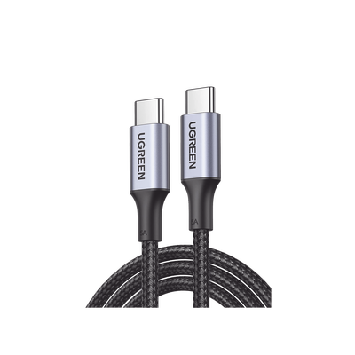 Imagen de Cable USB-C a USB-C | 3 Metros | Carga Rápida de hasta 100W | Transferencia de datos 480 Mbps | PD3.0 | QC4.0/3.0/2.0 | FPC | AFC | Protección Integrada| Caja de Aluminio | Nylon Trenzado | Amplia Compatibilidad | Color Negro.