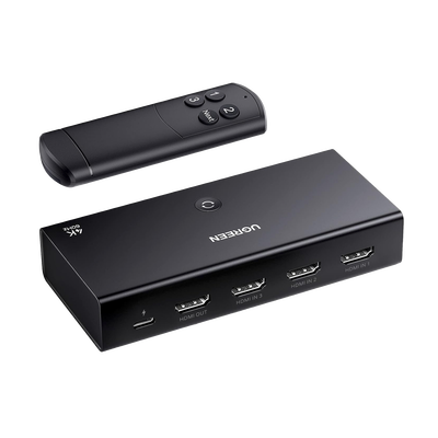 Imagen de Conmutador HDMI Switch 4@60Hz | 3 Entradas a 1 Salida | 3D | HDR | Dolby Atmos | DTS5.1/7.1 | HDCP2.2 | PCM2.0 | HDMI2.0 | Reduce el Retraso y la perdida de fotogramas | Incluye Control Remoto.