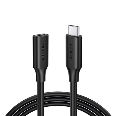 Imagen de Cable USB-C Macho a USB-C Hembra | 1metro | USB-C 3.1 Gen 2 | Compatible con Thunderbolt 3 | TPE |  Transferencia de Datos 10 Gbps | Soporta hasta 100W para Carga Rápida |  Reversible.