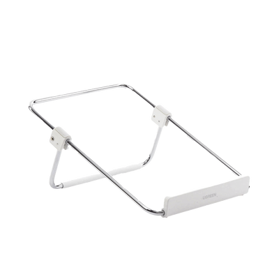 Imagen de Soporte para Laptop / Plegable / Ajustable de 87 a 131 mm / Amplia compatibilidad 11''-16'' / Capacidad de carga 20 KG / Antideslizante /  Ultra Ligero / Metal / ABS / Silicona / Color Plata