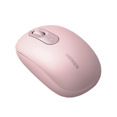 Imagen de Mouse Inalámbrico 2.4G 800/1200/1600/2400 DPI / Función de 3 botones / Alcance 10m / Silencioso / Ergonómico / Anti-caída y Anti-interferencias / Color Dusty Pink / Batería Alcalina AA (incluida).