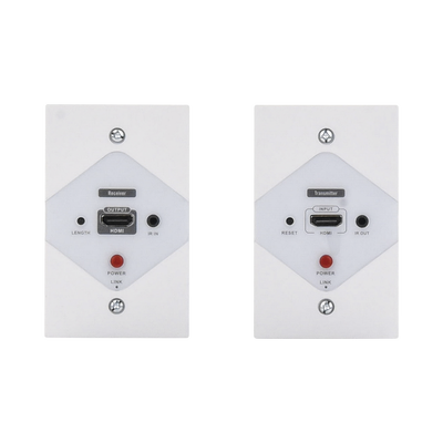 Imagen de Kit Extensor HDMI en PLACAS DE PARED para distancias de 40 metros / Resolución 1080P @ 60 Hz / Cat 6/6A/ 7 / HDR/ Cero Latencia / Soporta Control Remoto / Placa de pared de 2.74 x 4.49” (tamaño estándar de EE.UU.).