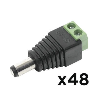 Imagen de KIT DE 48 CONECTORES MACHO JR52 PARA ALIMENTACIÓN A 12 Vcc