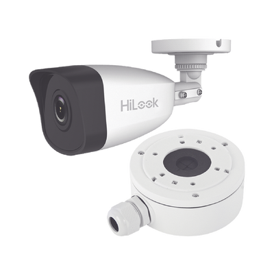 Imagen de HiLook Series / Bala IP 4 Megapixel / 30 mts IR / Exterior IP67 / PoE / dWDR / Lente 2.8 mm + Caja de conexión DS-1280ZJ-XS