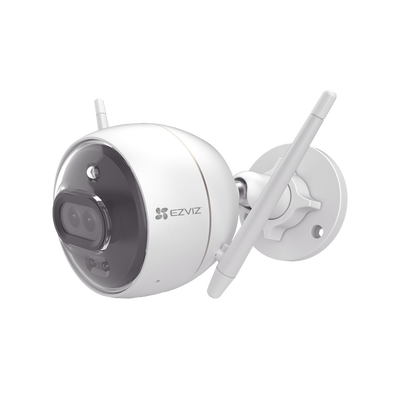 Imagen de Bala IP 2 Megapíxel / Wi-Fi  / Doble Lente / COLORES EN OSCURIDAD / Deteccion de Personas o Vehículos  / Cruce de Línea / Intrusión a un área / Audio de dos vías / Luz Estroboscópica / Sirena / MicroSD