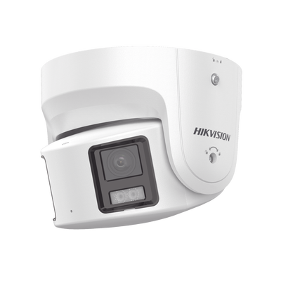 Imagen de [ PROTECCIÓN ACTIVA ] Turret IP Panorámica 8 Megapíxel / 2 Lentes 4 mm (180°) / Imagen a Color 24/7 (ColorVu) / PoE / WDR 130° / IP67 / ACUSENSE / Luz Estroboscópica y Alarma Audible / 30 mts Luz Blanca / Micro SD