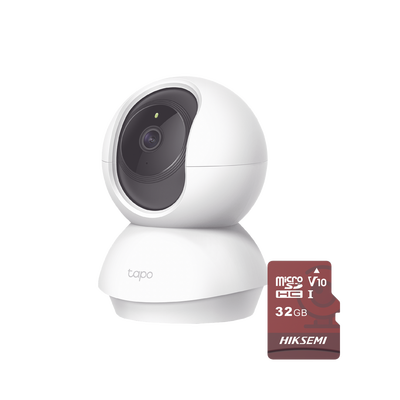Imagen de Kit de Cámara IP Wi-Fi / Incluye 1 Pieza Modelo TAPOC200 / 2 Megapixel /  Utiliza La App Tapo / 1 Memoria Micro SD  Hiksemi Modelo  HS-TF-E1/32G