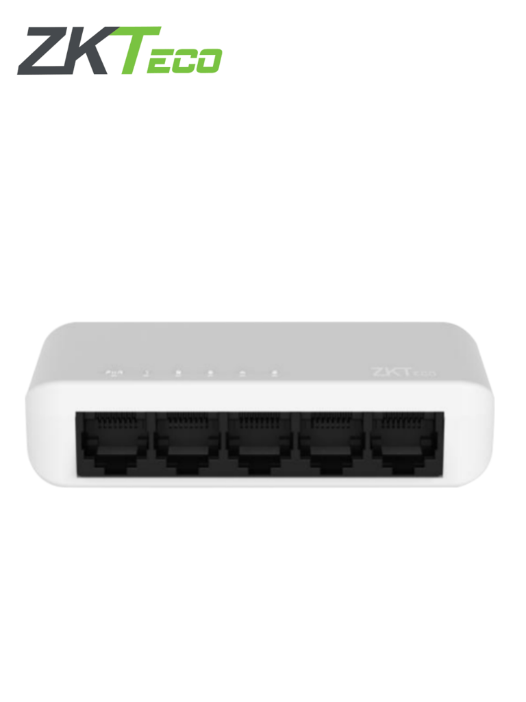 ZKTECO CDTSE55C - Switch para Escritorio de 5 Puertos / Fast Ethernet 10/100  /  Diseño Compacto / Auto MDI/MDIX / Indicadores de funcionamiento / Carcasa de Plástico / No Administrable