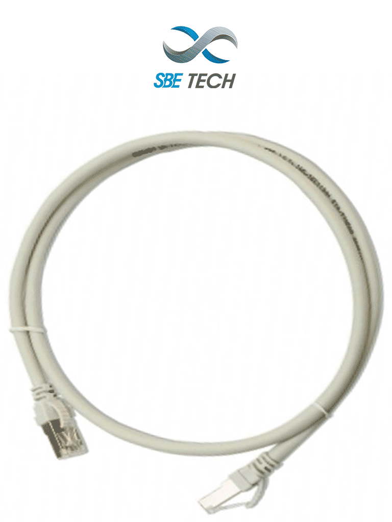 SBE TECH PCC61.0MGY- Patch Cord Cat 6 con bota inyectada y moldeada 1m Gris