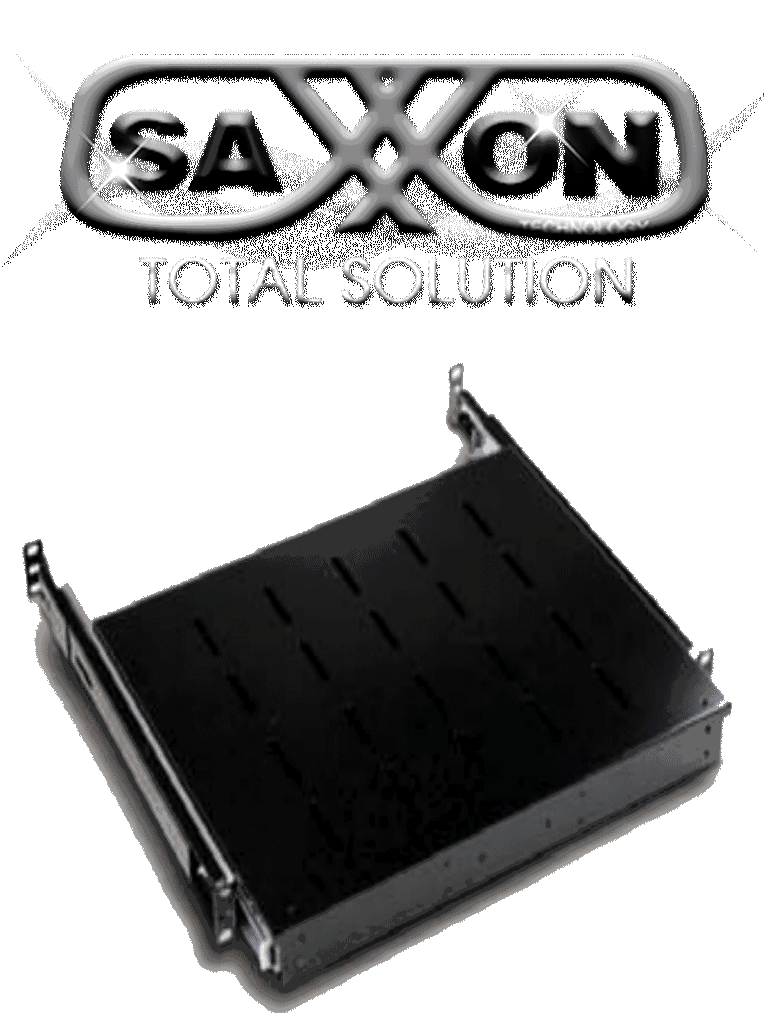 SAXXON 70033501- Charola para gabinete/ Deslizable para teclado/ Color negro/ Medidas 44.0 cm de ancho x 35.0 cm de profundidad 1UR