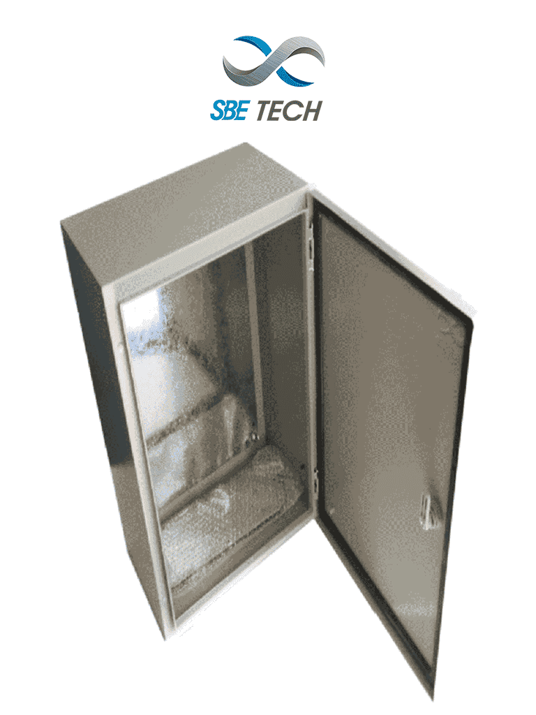 SBE TECH SBE-604020 - Gabinete metálico 600x400x200 mm par uso exterior IP65, NEMA 4