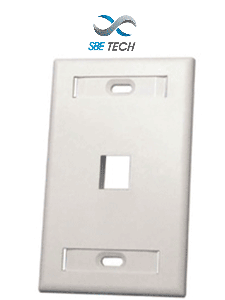 SBE TECH SBE-2517-1P-WT - Placa de pared de 1 puerto color blanco