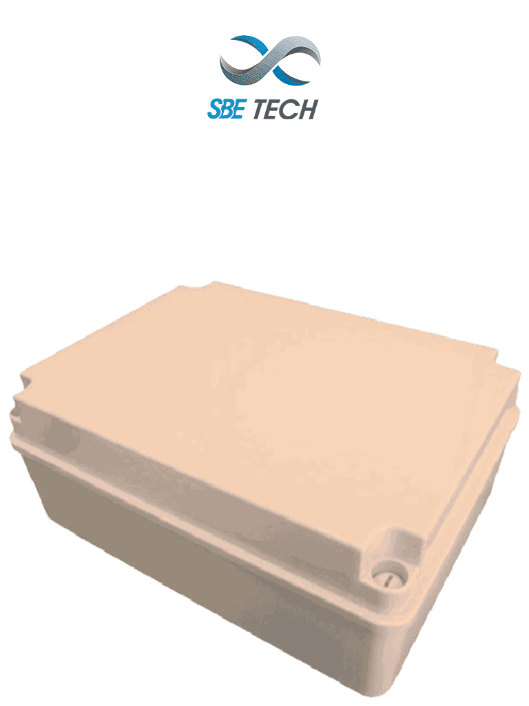 SBE TECH OP240190160 - Caja plástica con tapa opaca de 24x19x16 cm multiusos, IP66, fabricada en material autoextinguible y resistente a la abrasión