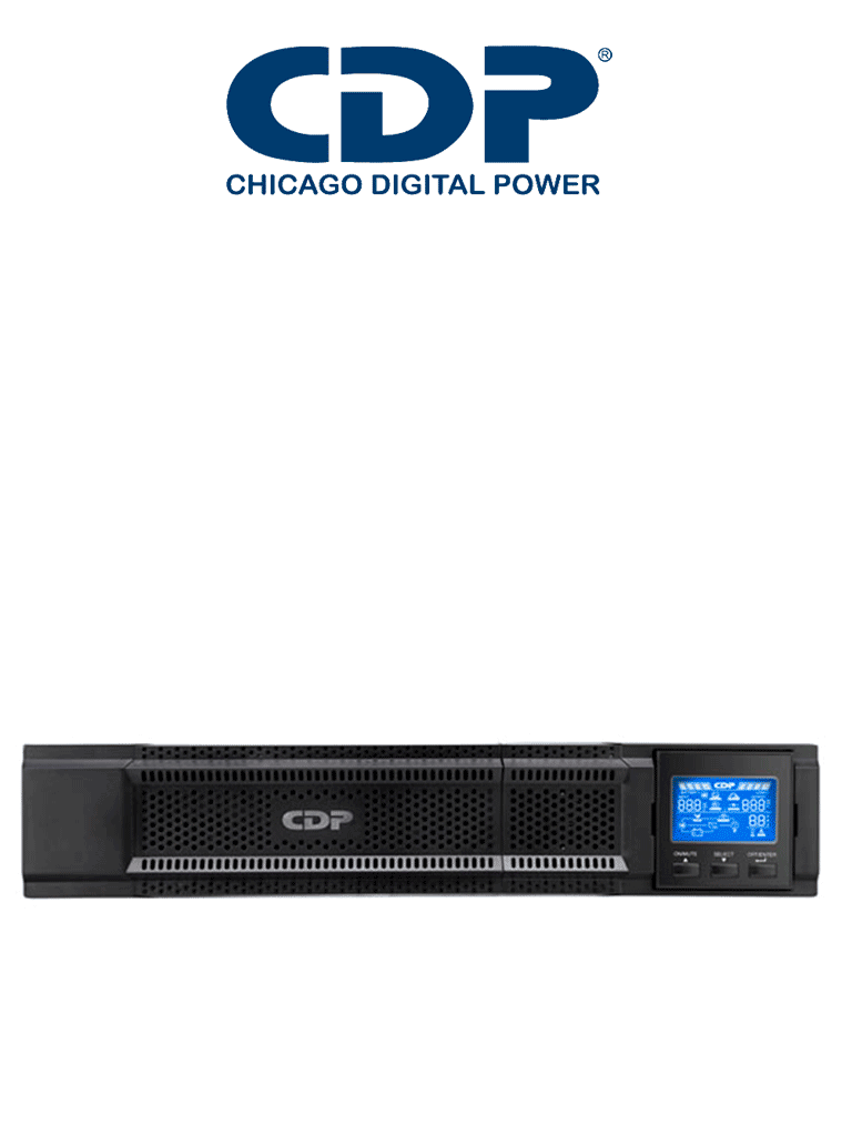 CDP UPO11-2RT AX - UPS Online / 2000VA / 2000W / 8 Terminales de salida / 4 Terminales programables / Pantalla LCD / 5min a plena carga /