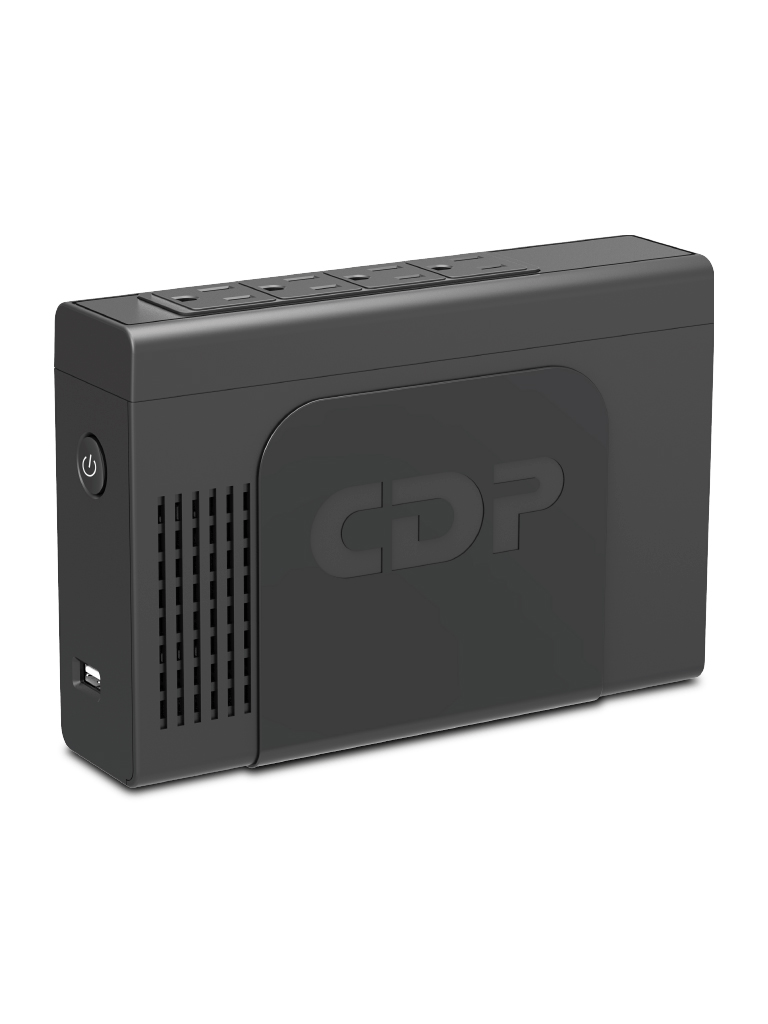CDP Li-504 UPS Interactivo de 500VA / 250Watts / Entrada 120V / 4 Terminales de salida / Carga rapida mediante USB / Regulador / Respaldo 5 minutos a carga completa / Batería de Litio