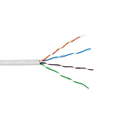 Imagen de Bobina de Cable de 305 Metros UTP Cat6 Riser / Color Blanco / UL, CMR, Probado a 350 Mhz / Para Aplicaciones de CCTV, Redes de datos, IP megapixel, Control RS485