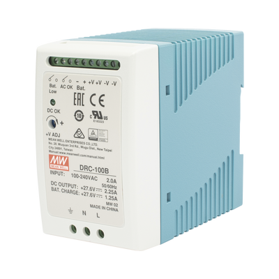 Imagen de Fuente de poder Riel Din 24V, 100W con Cargador de Bateria