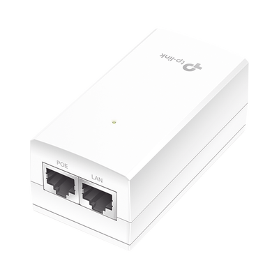 Imagen de Inyector PoE Pasivo de 24V / 2 puerto 10/100/1000 Mbps / Plug and Play / Montaje en Pared