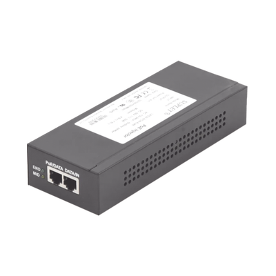 Imagen de Inyector Super Hi-PoE / 56 Vcc / 60 Watts / Para Domos HIKVISION PTZ / IP (-AE / DE) / Soporta 802.3 af / at / Para Aplicaciones de CCTV