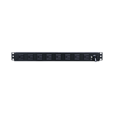 Imagen de PDU Básico Para Distribución de Energía, Con 8 Tomas NEMA 5-15R Traseras y 2 Tomas 5-15R Frontales, 1UR, 15 Amp, 120 Vca